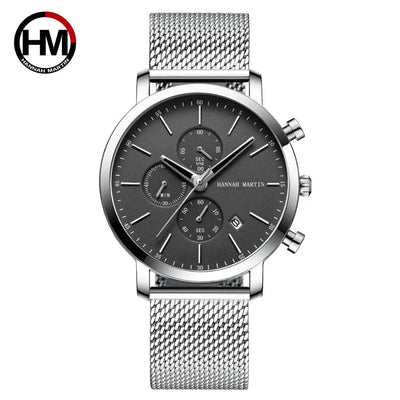 Quarzuhr für Herren – Edelstahl Chronograph mit Datum und Wasserschutz