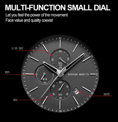 Quarzuhr für Herren – Edelstahl Chronograph mit Datum und Wasserschutz