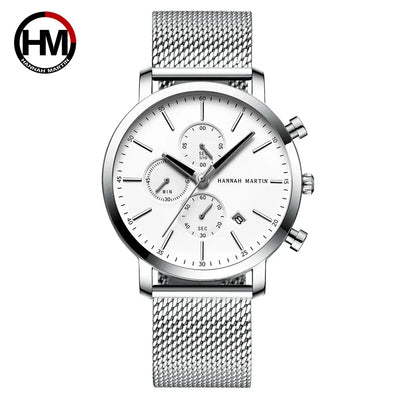 Quarzuhr für Herren – Edelstahl Chronograph mit Datum und Wasserschutz