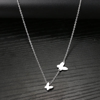 Stainless Steel Necklaces Delicate Butterfly Pendant Chain Fashion Necklace Jewelry Luxury 's Clavicle Party Gifts – Halskette