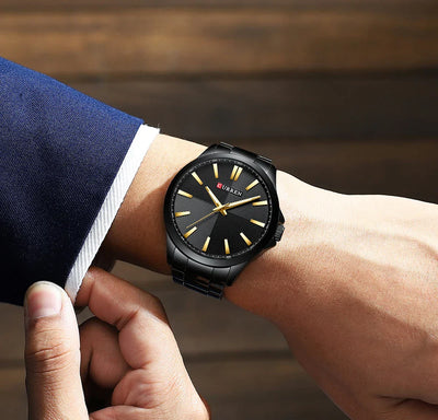 Herren Armbanduhr – Edelstahl Mesh Quarz-Uhr | Business & Freizeit | 3ATM Wasserdicht