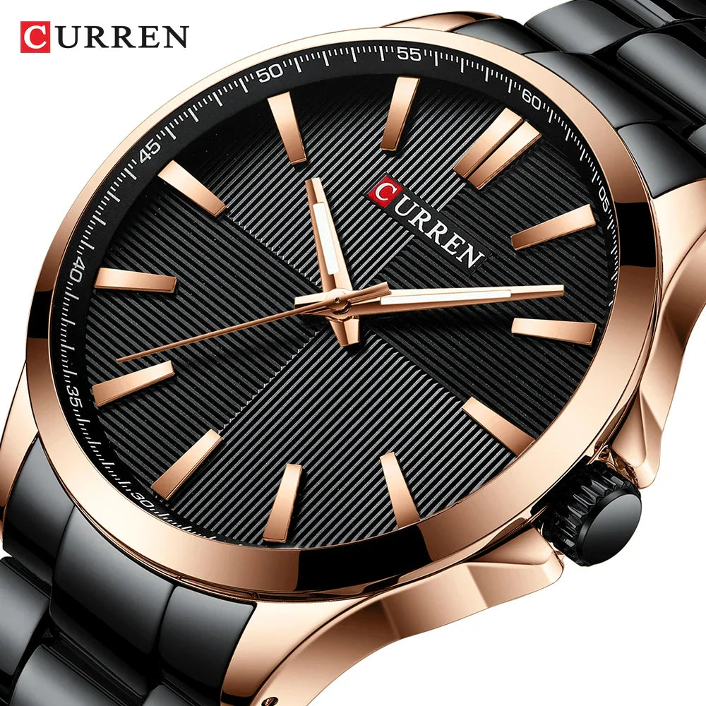 Herren Armbanduhr – Edelstahl Mesh Quarz-Uhr | Business & Freizeit | 3ATM Wasserdicht