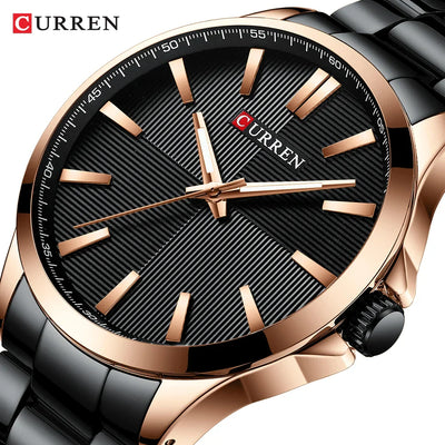 Herren Armbanduhr – Edelstahl Mesh Quarz-Uhr | Business & Freizeit | 3ATM Wasserdicht