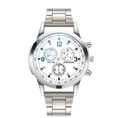 Quarz-Armbanduhr für Herren – Retro Design, Wolframstahl, Keine Wasserdichtigkeit