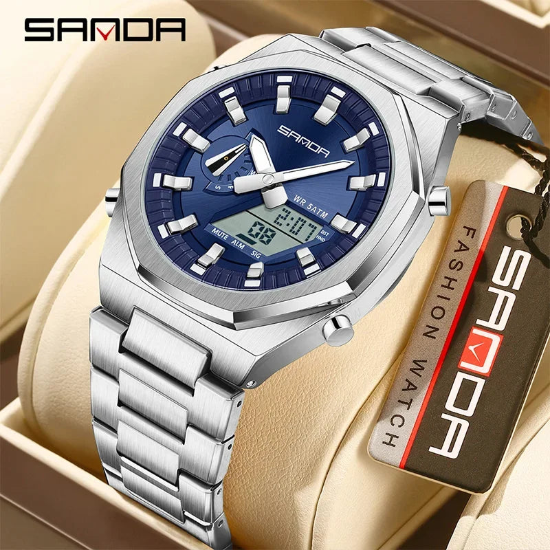 SANDA Luxury Man Electronic Uhr Dual