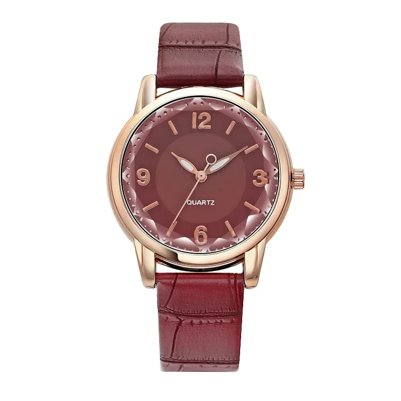 Luxus Damen Uhr – Mode Quarzuhr mit Lederarmband, Reloj Mujer, Montre Femme