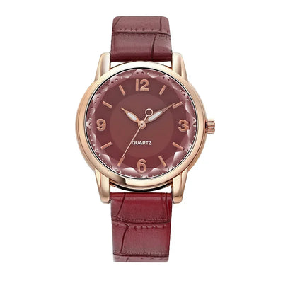 Luxus Damen Uhr – Mode Quarzuhr mit Lederarmband, Reloj Mujer, Montre Femme