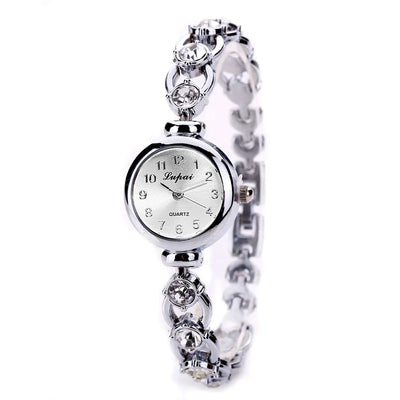 Luxus Damen-Armbanduhr – Edelstahl & Kristall-Armband | Mode Reloj Mujer