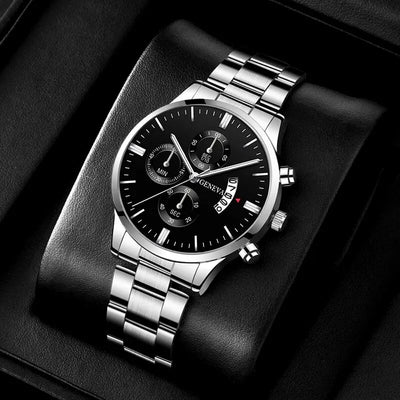 Men Uhr Luxury Calendar Quarz Wrist
