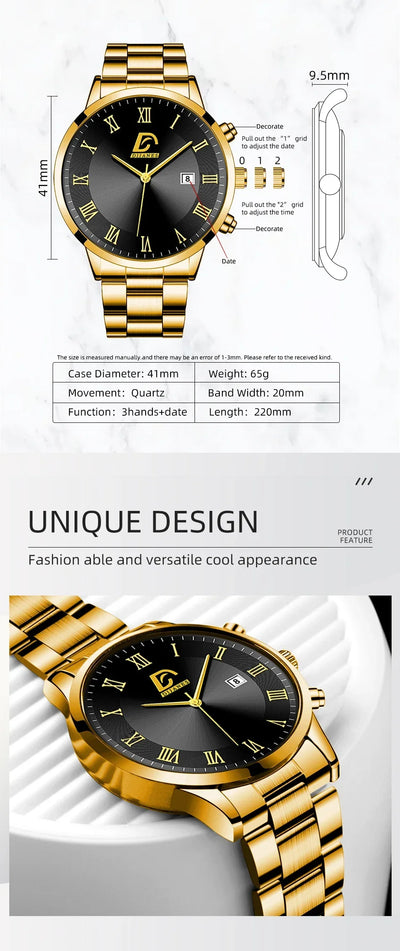 Luxus Herren-Armbanduhr – Minimalistisch & Elegant.