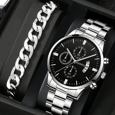 Men Uhr Luxury Calendar Quarz Wrist