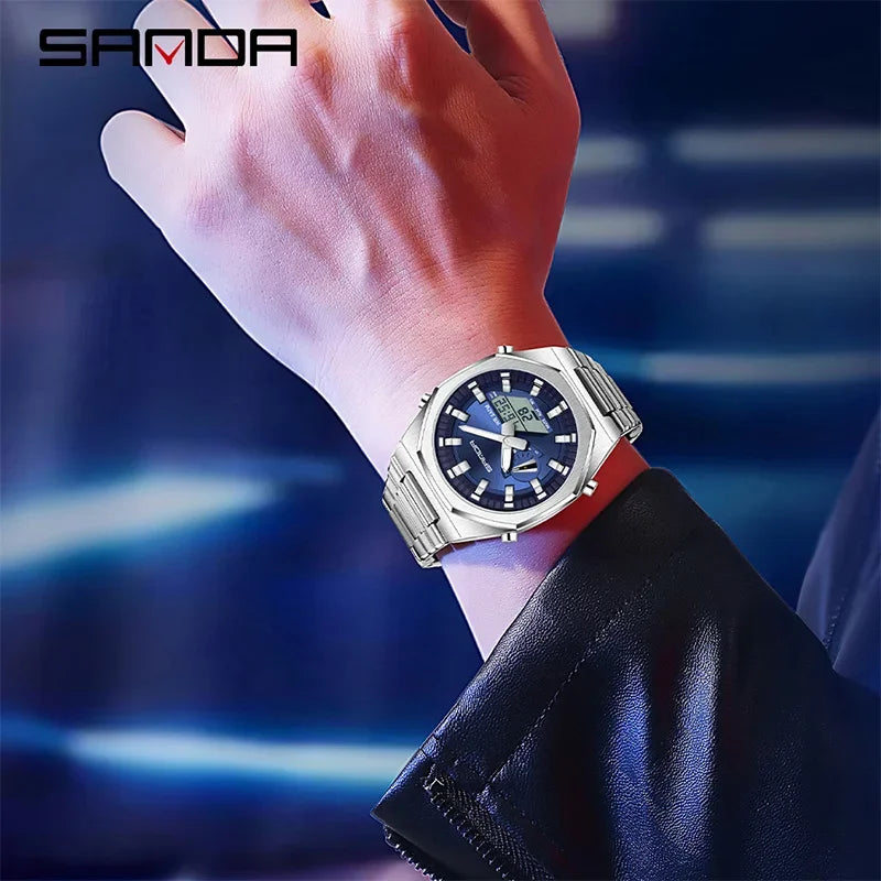 SANDA Luxury Man Electronic Uhr Dual