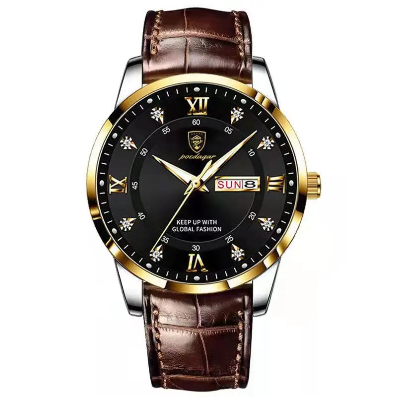 POEDAGAR Luxury Brand Men Uhr Wasserdicht