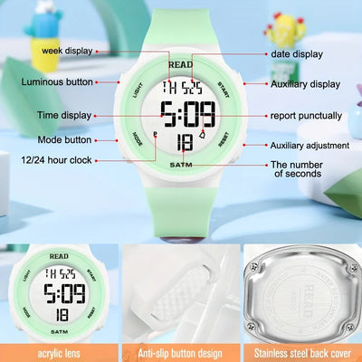 Moderne Damen-LED-Uhr – Stylisch & Smart.