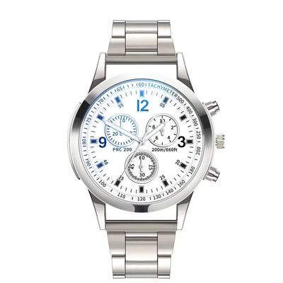 Quarz-Armbanduhr für Herren – Retro Design, Wolframstahl, Keine Wasserdichtigkeit