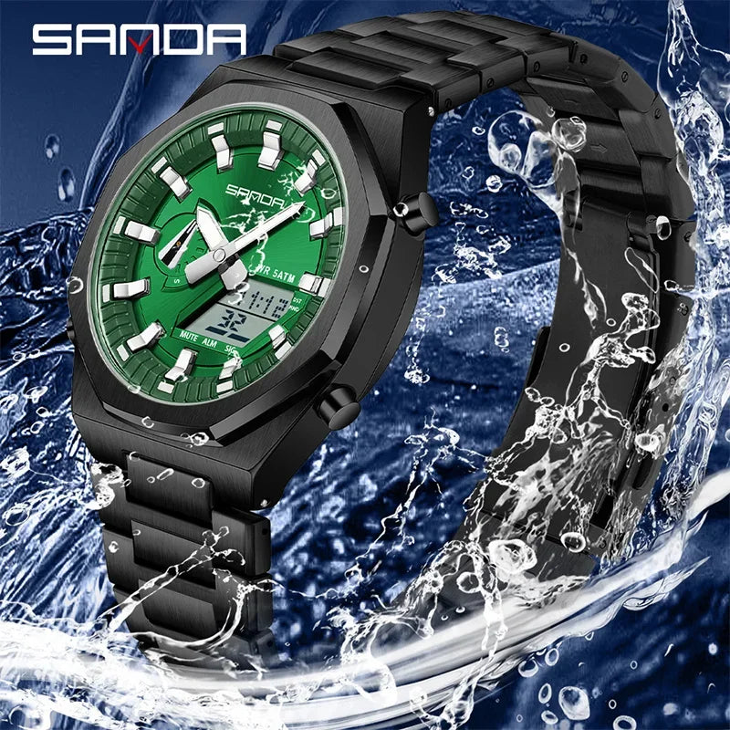 SANDA Luxury Man Electronic Uhr Dual