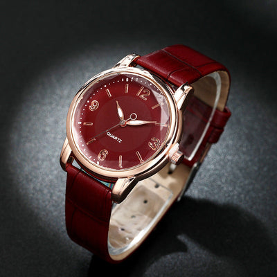 Luxus Damen Uhr – Mode Quarzuhr mit Lederarmband, Reloj Mujer, Montre Femme
