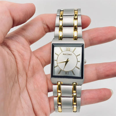 Elegante Rechteckige Quarzuhr für Männer – Silberne & Goldene Edelstahl Armbanduhr, Mode Uhr, Herren Uhr, Luxus Relogio Masculino