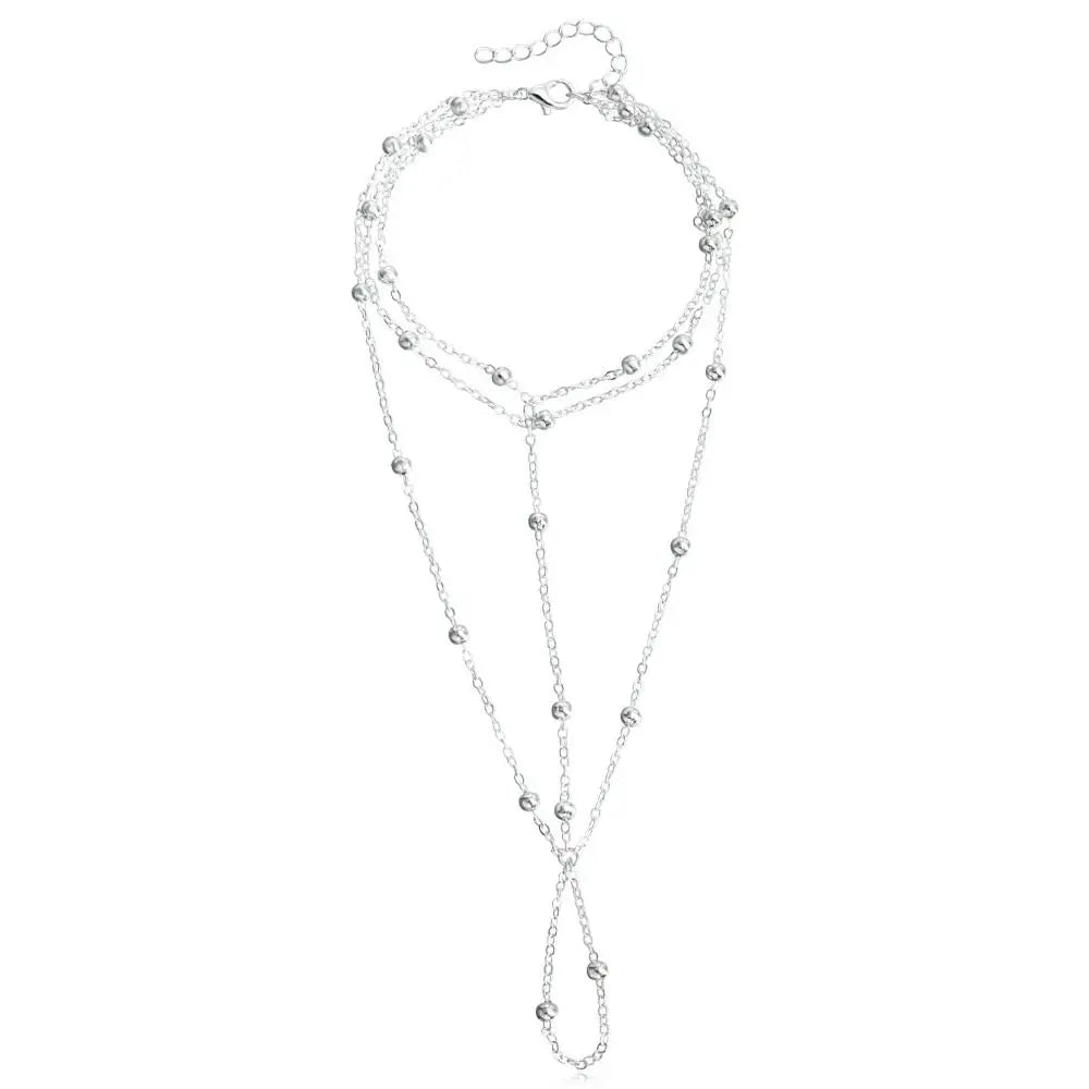 Fashion Anklet Bracelets Summer Multilayer Mesh Tassel Toe Foot Jewelry Wedding Party Accessories – Armband
