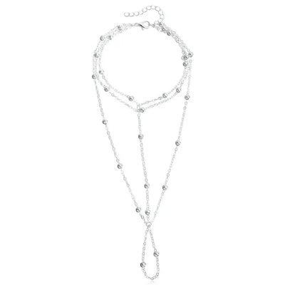 Fashion Anklet Bracelets Summer Multilayer Mesh Tassel Toe Foot Jewelry Wedding Party Accessories – Armband