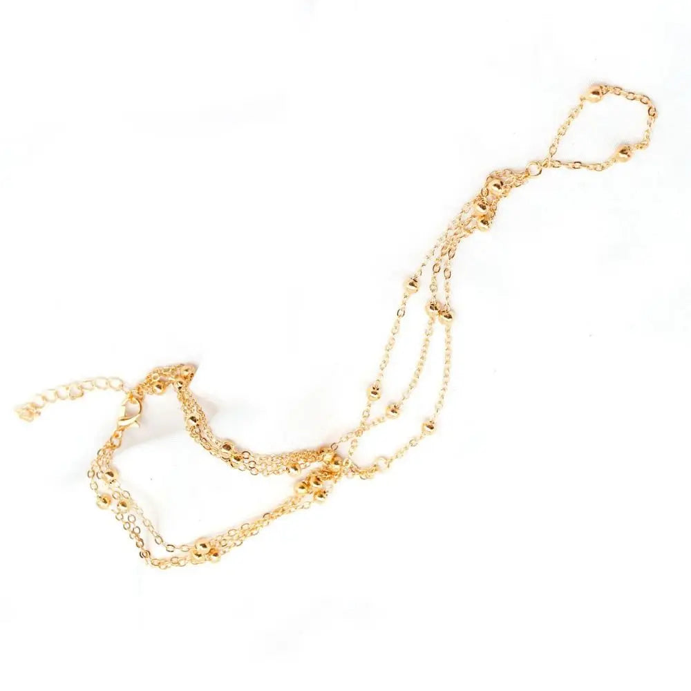 Fashion Anklet Bracelets Summer Multilayer Mesh Tassel Toe Foot Jewelry Wedding Party Accessories – Armband