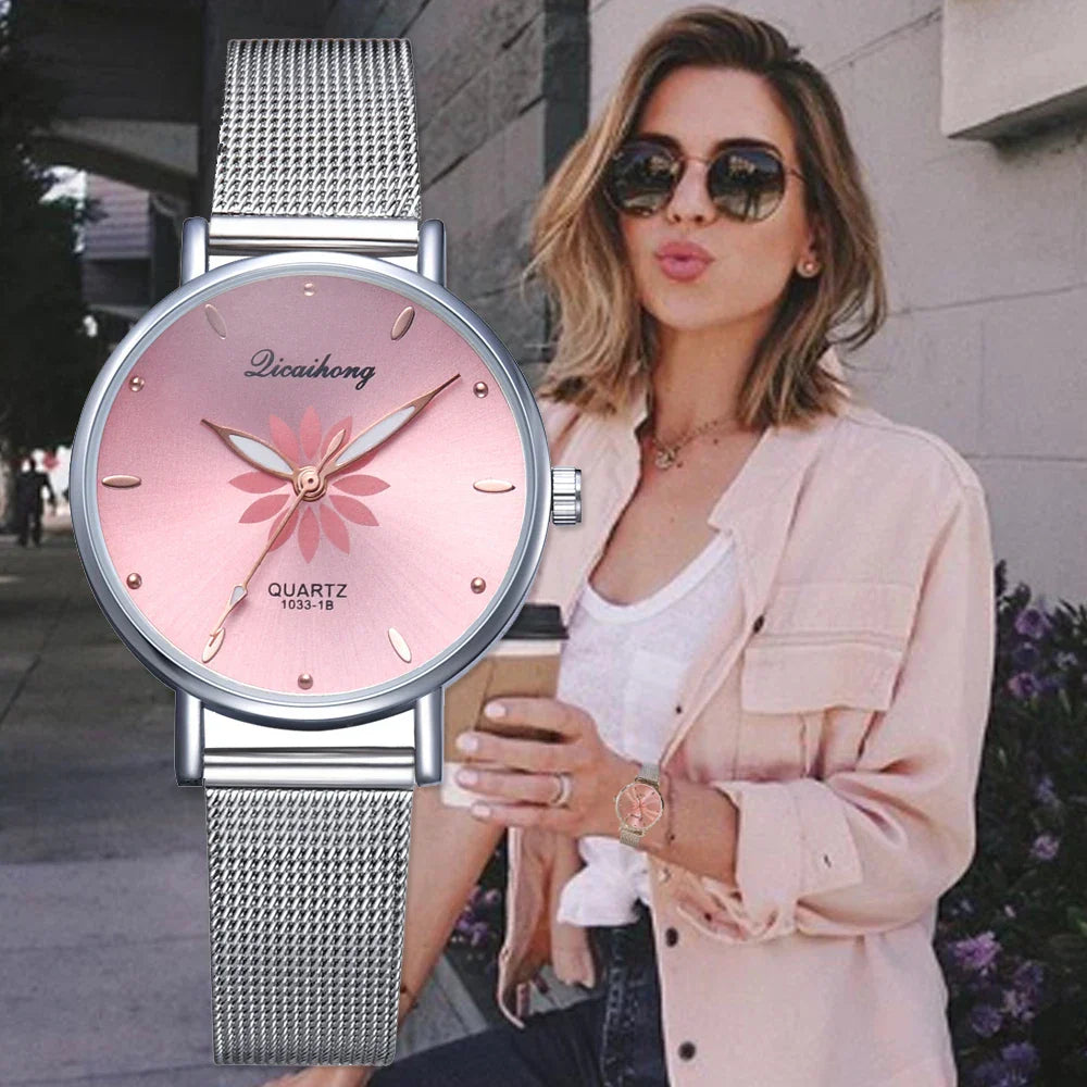 Damen Armbanduhr – Elegante Quarzuhr aus Edelstahl in Silber | Stilvoll & Alltagstauglich