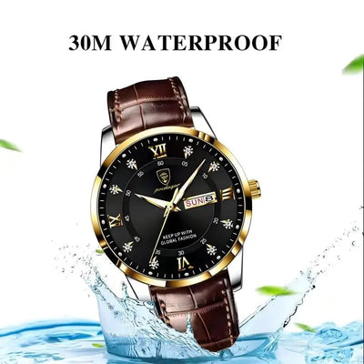 POEDAGAR Luxury Brand Men Uhr Wasserdicht