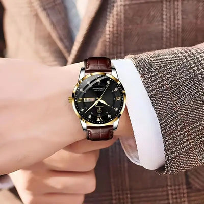 POEDAGAR Luxury Brand Men Uhr Wasserdicht