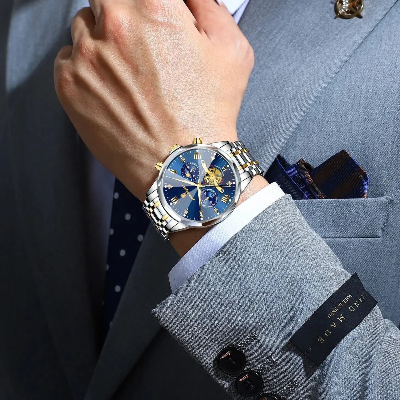 POEDAGAR Luxury Men Uhr Top Original