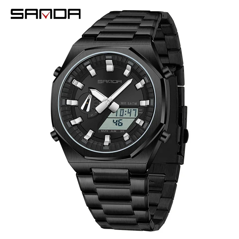 SANDA Luxury Man Electronic Uhr Dual