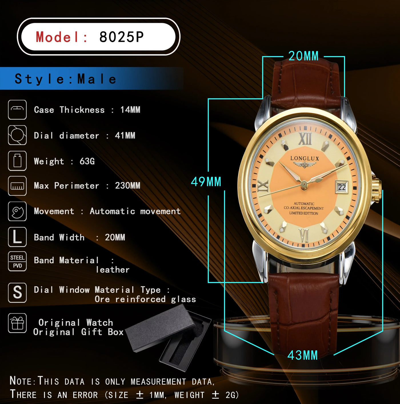 LONGLUX automatic man Uhr business leisure