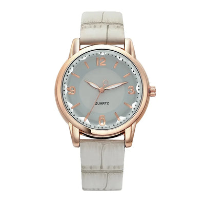 Luxus Damen Uhr – Mode Quarzuhr mit Lederarmband, Reloj Mujer, Montre Femme