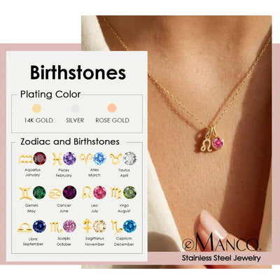 eManco Fashion Constellation Sparkling Rhinestone Pendant Stainless Steel Gold-plated DIY Necklace Birthday Gift – Halskette