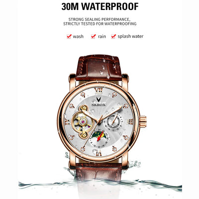 SKROX Moon Phase Tourbillon Automatic Clockwork