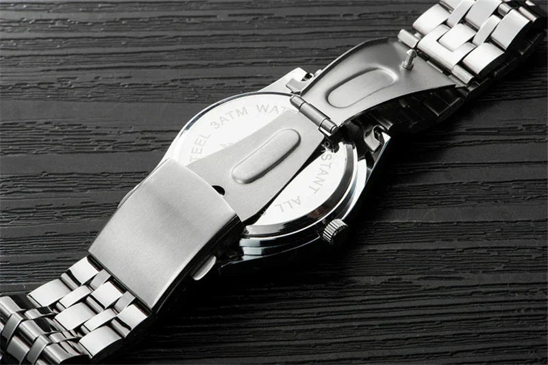 Luxus Herren-Armbanduhr 2022 – Edelstahlband, Wasserdicht, Business Uhren für Männer | Relogio Masculino