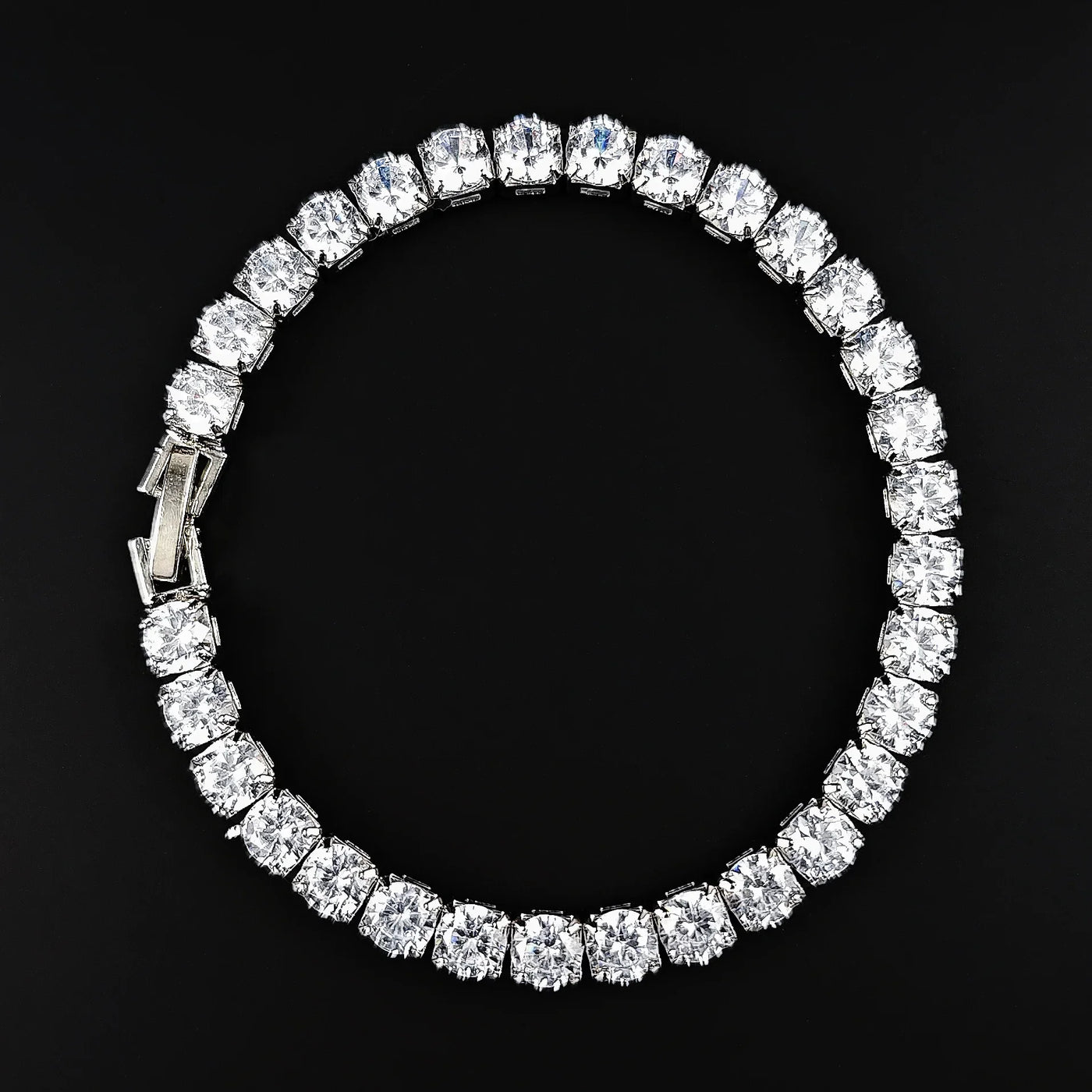 2024 Luxury Silver Color on Hand 4MM 17CM Princess Bracelet Bangle Anniversary Gift Jewelry Wholesale S5650 – Armband