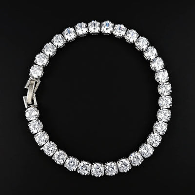 2024 Luxury Silver Color on Hand 4MM 17CM Princess Bracelet Bangle Anniversary Gift Jewelry Wholesale S5650 – Armband