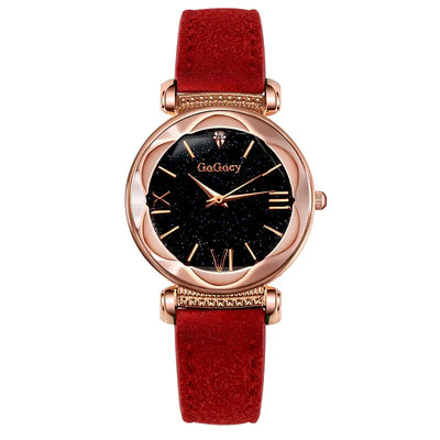 Starry Sky Quarz-Armbanduhr für Frauen – Elegante Damen Uhr, Montre Femme, Reloj Mujer, Horloges Women, Relógio Feminino