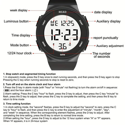Moderne Damen-LED-Uhr – Stylisch & Smart.
