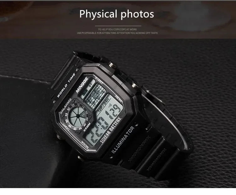 Digitale Retro Uhr für Männer – Sportuhr mit LED-Display, Reloj Hombre, Studenten Uhr, Relogio Masculino