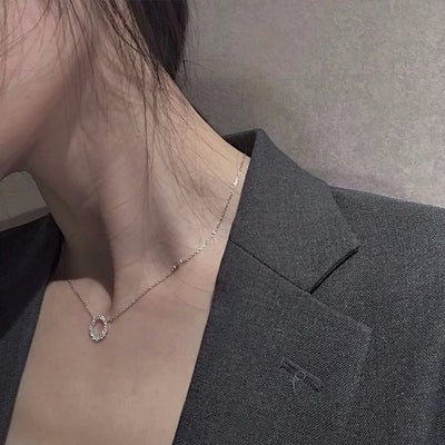 Simple Double Heart Pendant Necklace Couple Stainless Steel Choker Gold Color Chain Wedding Party Friends Jewelry Gift – Halskette