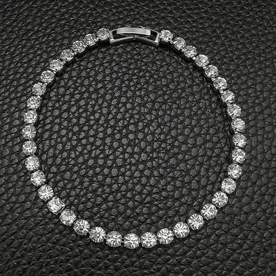 2024 Luxury Silver Color on Hand 4MM 17CM Princess Bracelet Bangle Anniversary Gift Jewelry Wholesale S5650 – Armband