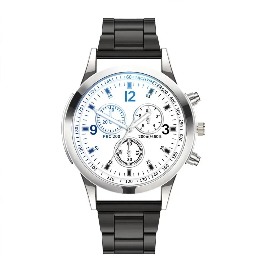 Quarz-Armbanduhr für Herren – Retro Design, Wolframstahl, Keine Wasserdichtigkeit
