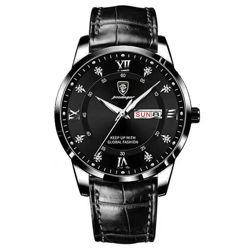 POEDAGAR Luxury Brand Men Uhr Wasserdicht