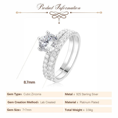 Eleganter Solitär-Ring mit funkelndem Zirkonia