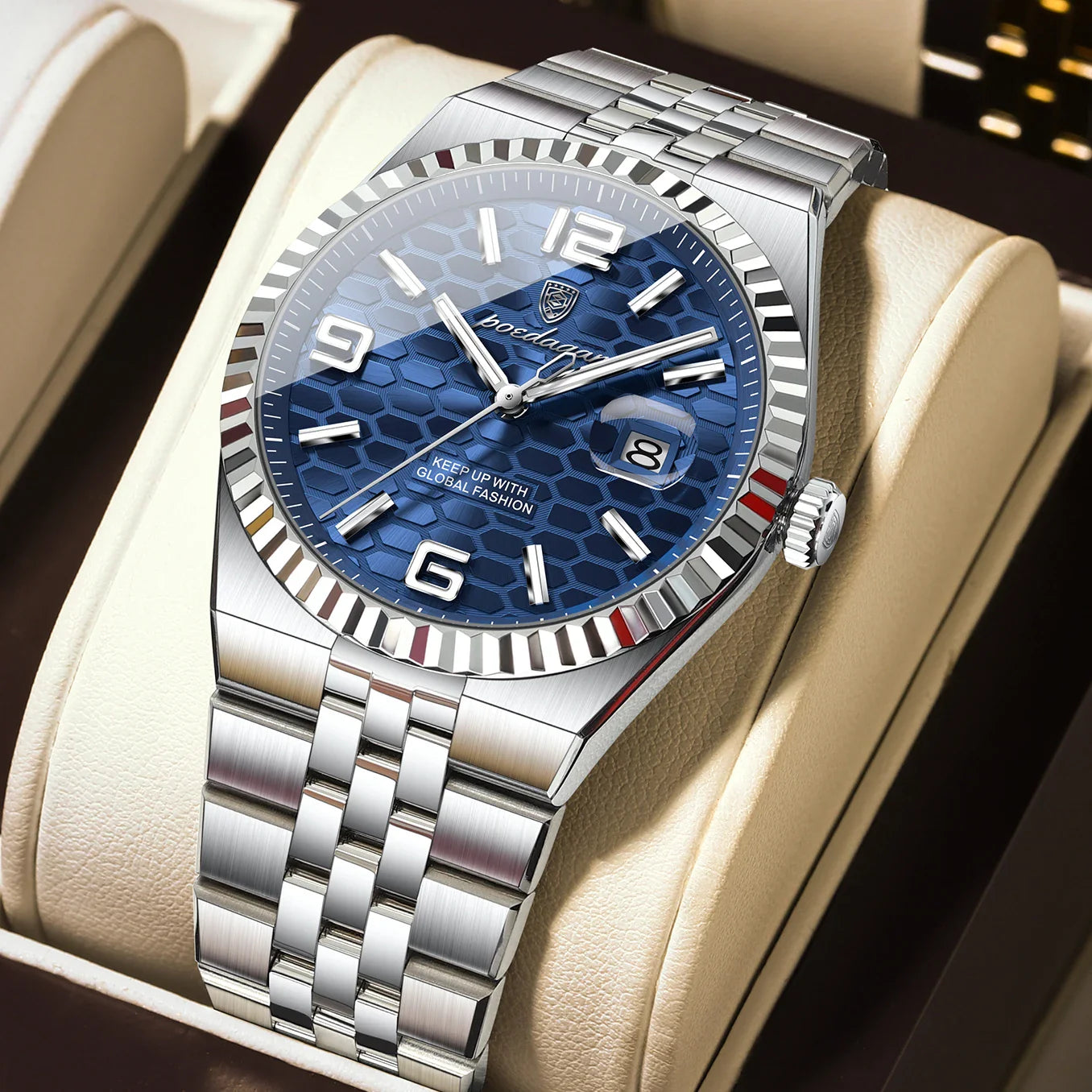 POEDAGAR High Quality Original Men Clock