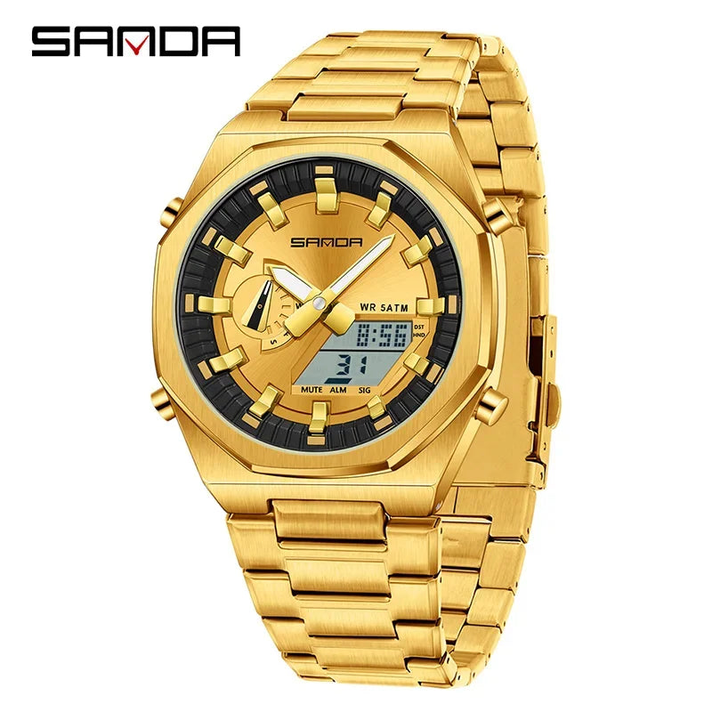 SANDA Luxury Man Electronic Uhr Dual