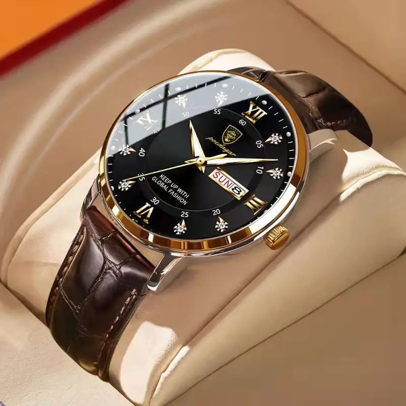 POEDAGAR Luxury Brand Men Uhr Wasserdicht