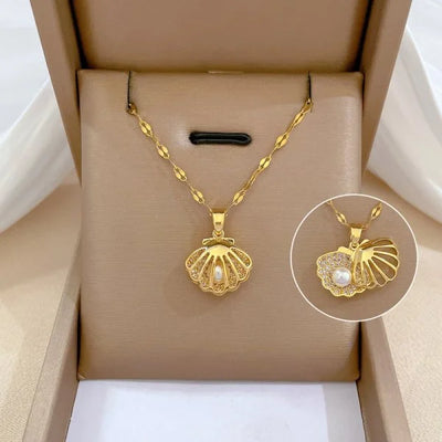 316L Stainless Steel Sun Pendant Necklace Exquisite and Fashionable Planet Clavicle Chain Girls Party Jewelry Gifts – Halskette