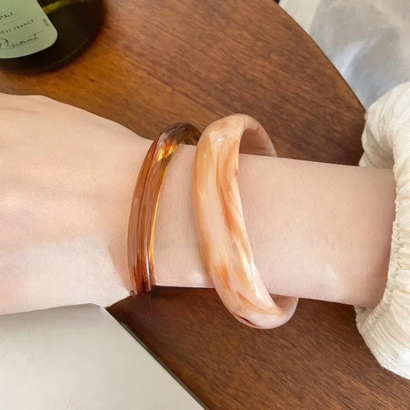 Fashion Irregular Acrylic Acetate Bracelets Vintage Hyperbole Korean Jewelry Bangles Sweet Elegant Pulseras Mujer – Armband